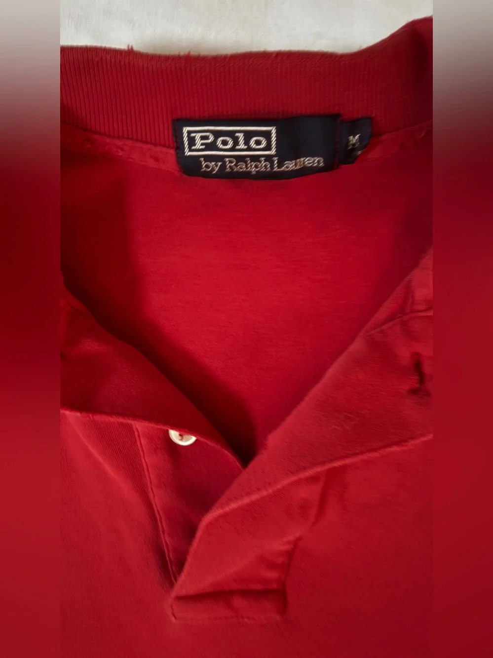 Polo Ralph Lauren Red Cotton Polo Shirt Made in USA